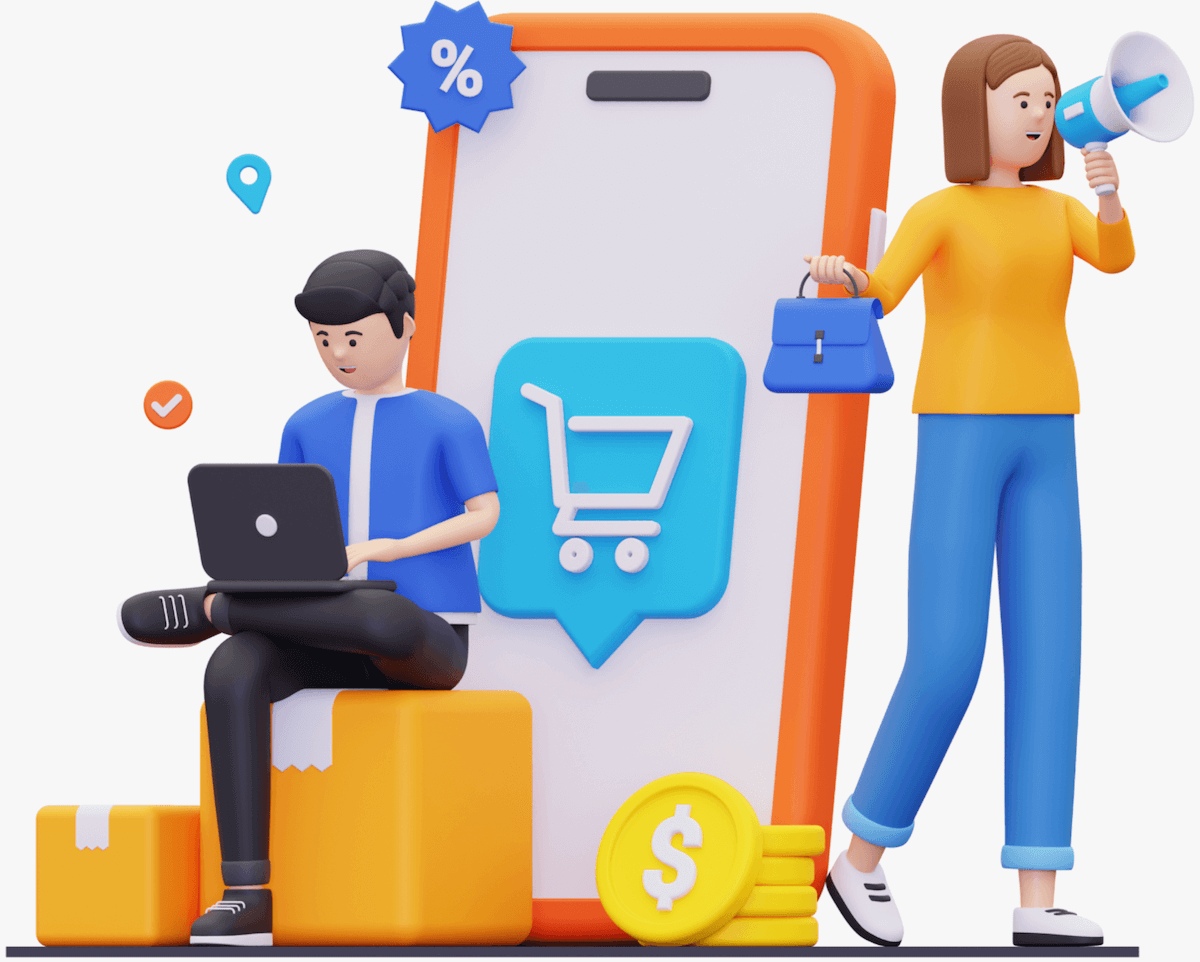 Ilustración de embudo de marketing y datos